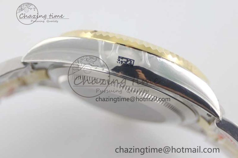Durable Sky-Dweller 904L SS YG Noob 1:1 Best Edition Black Dial on SS YG Bracelet Asian 23J to 2386
