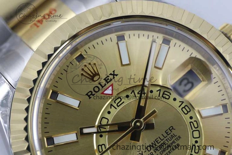 Snug Sky-Dweller 904L SS YG Noob 1:1 Best Edition Gold Dial on SS YG Bracelet Asian 23J to 2384