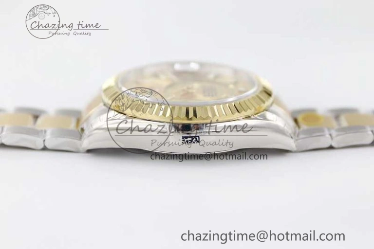 Snug Sky-Dweller 904L SS YG Noob 1:1 Best Edition Gold Dial on SS YG Bracelet Asian 23J to 2384