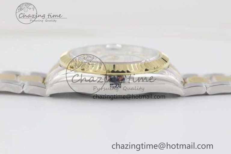 Attractive Sky-Dweller 904L SS YG Noob 1:1 Best Edition White Dial on SS YG Bracelet Asian 23J to 2387