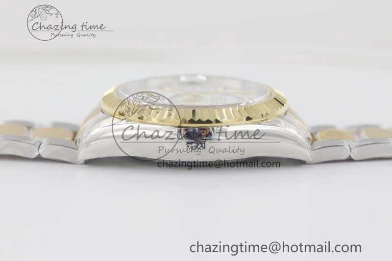 Attractive Sky-Dweller 904L SS YG Noob 1:1 Best Edition White Dial on SS YG Bracelet Asian 23J to 2387