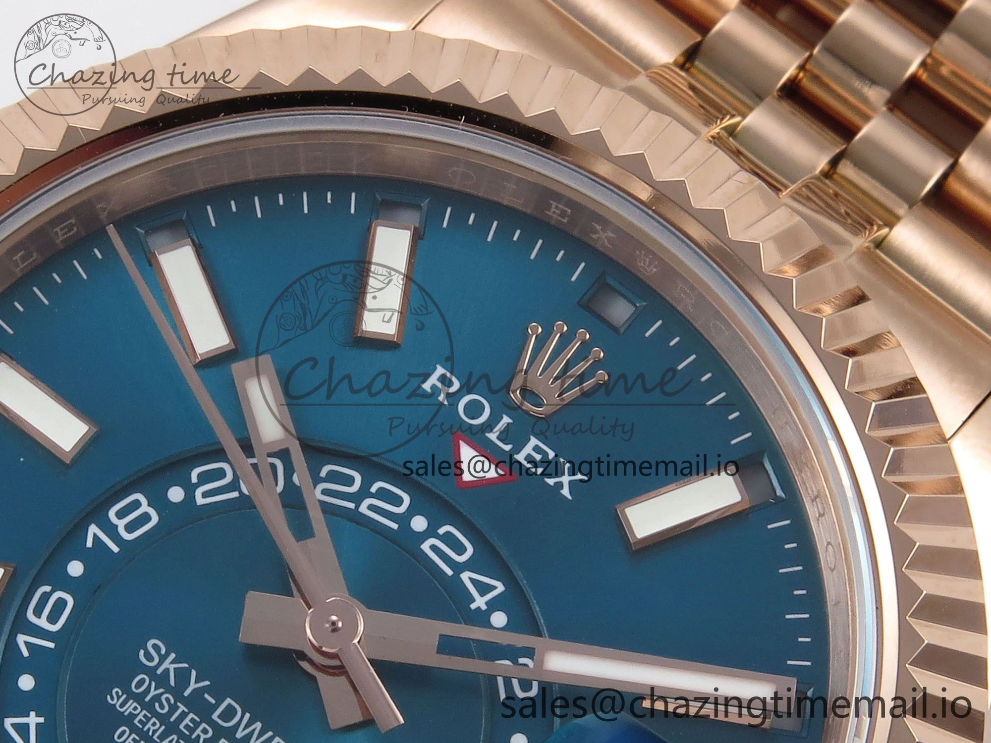 Sky-Dweller RG Noob Best Edition Blue Dial on RG Jubilee Bracelet A23J Packable 1189
