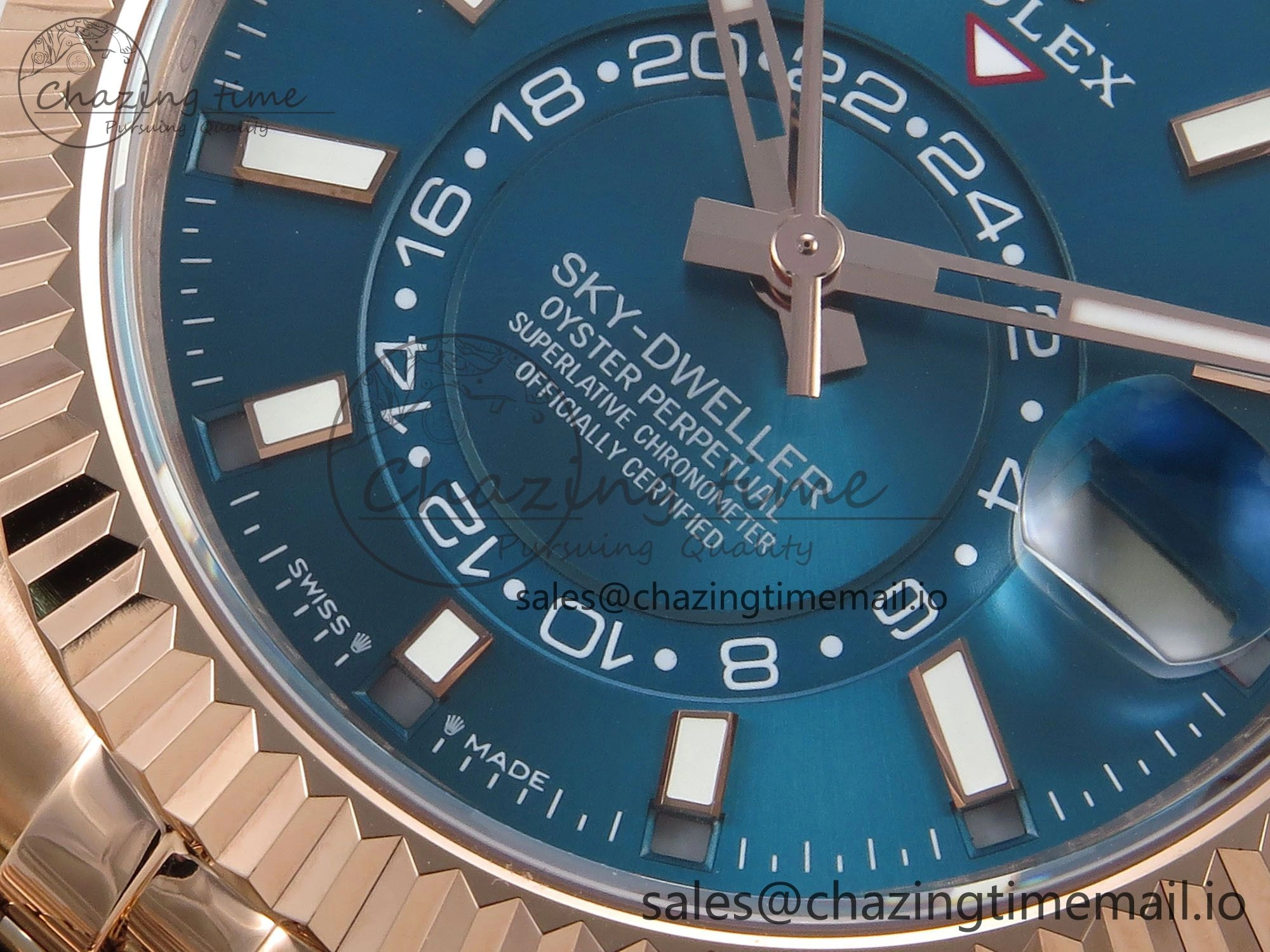 Sky-Dweller RG Noob Best Edition Blue Dial on RG Jubilee Bracelet A23J Packable 1189