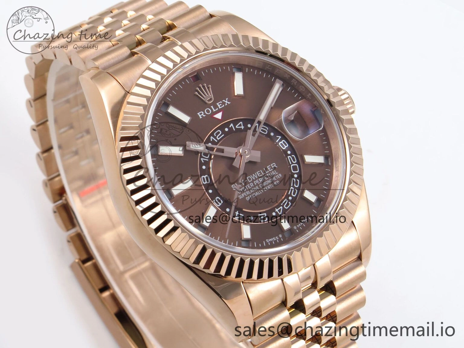 Sky-Dweller RG Noob Best Edition Brown Dial on RG Jubilee Bracelet A23J WrinkleFree 1190