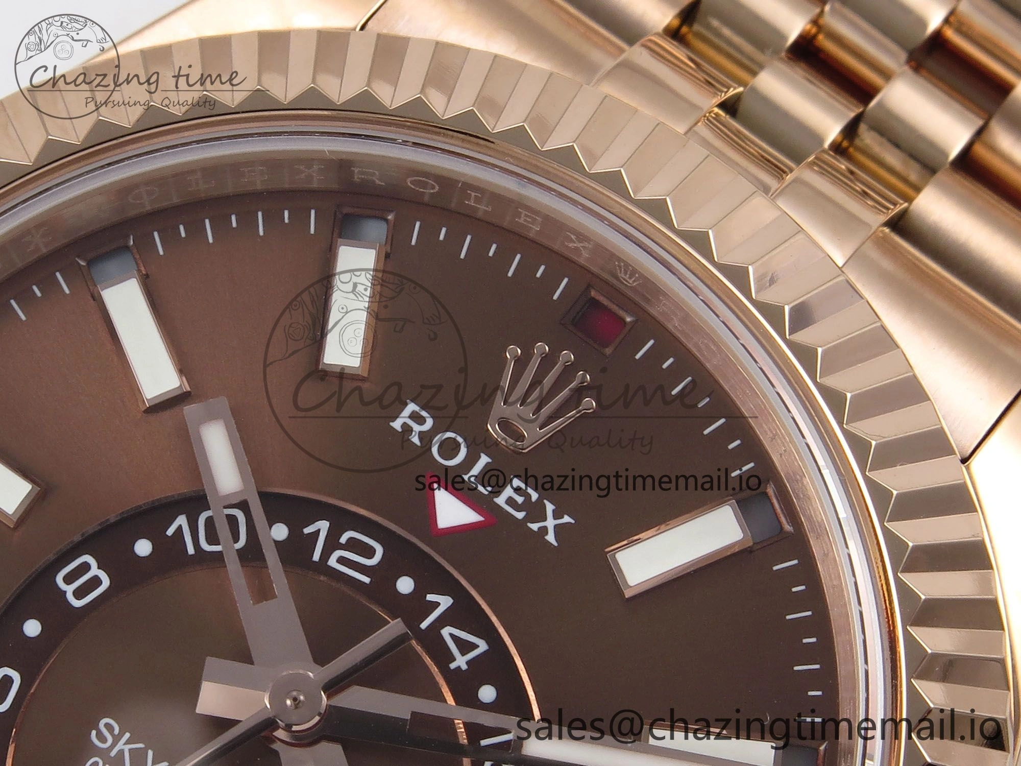 Sky-Dweller RG Noob Best Edition Brown Dial on RG Jubilee Bracelet A23J WrinkleFree 1190