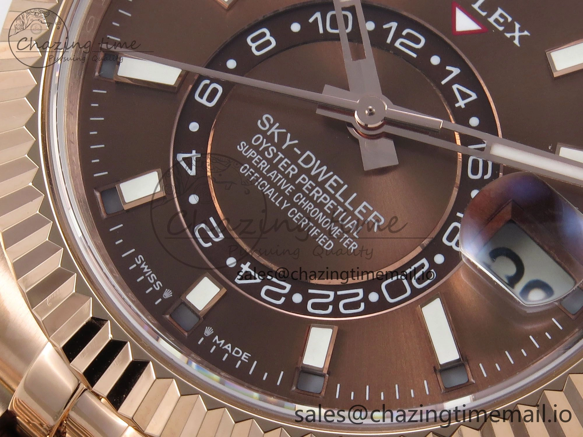 Sky-Dweller RG Noob Best Edition Brown Dial on RG Jubilee Bracelet A23J WrinkleFree 1190