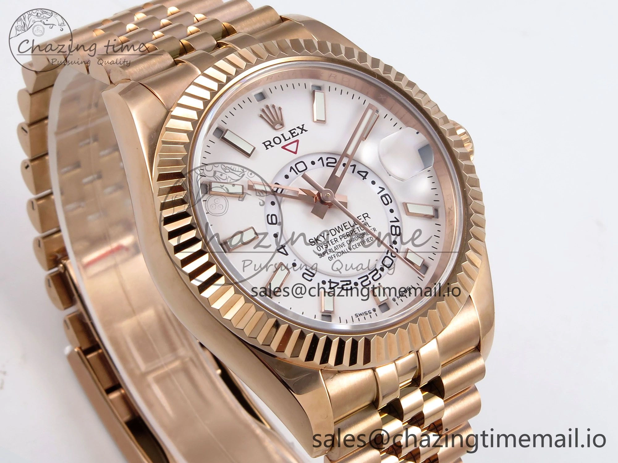 Sky-Dweller RG Noob Best Edition White Dial on RG Jubilee Bracelet A23J OnTrend 1186