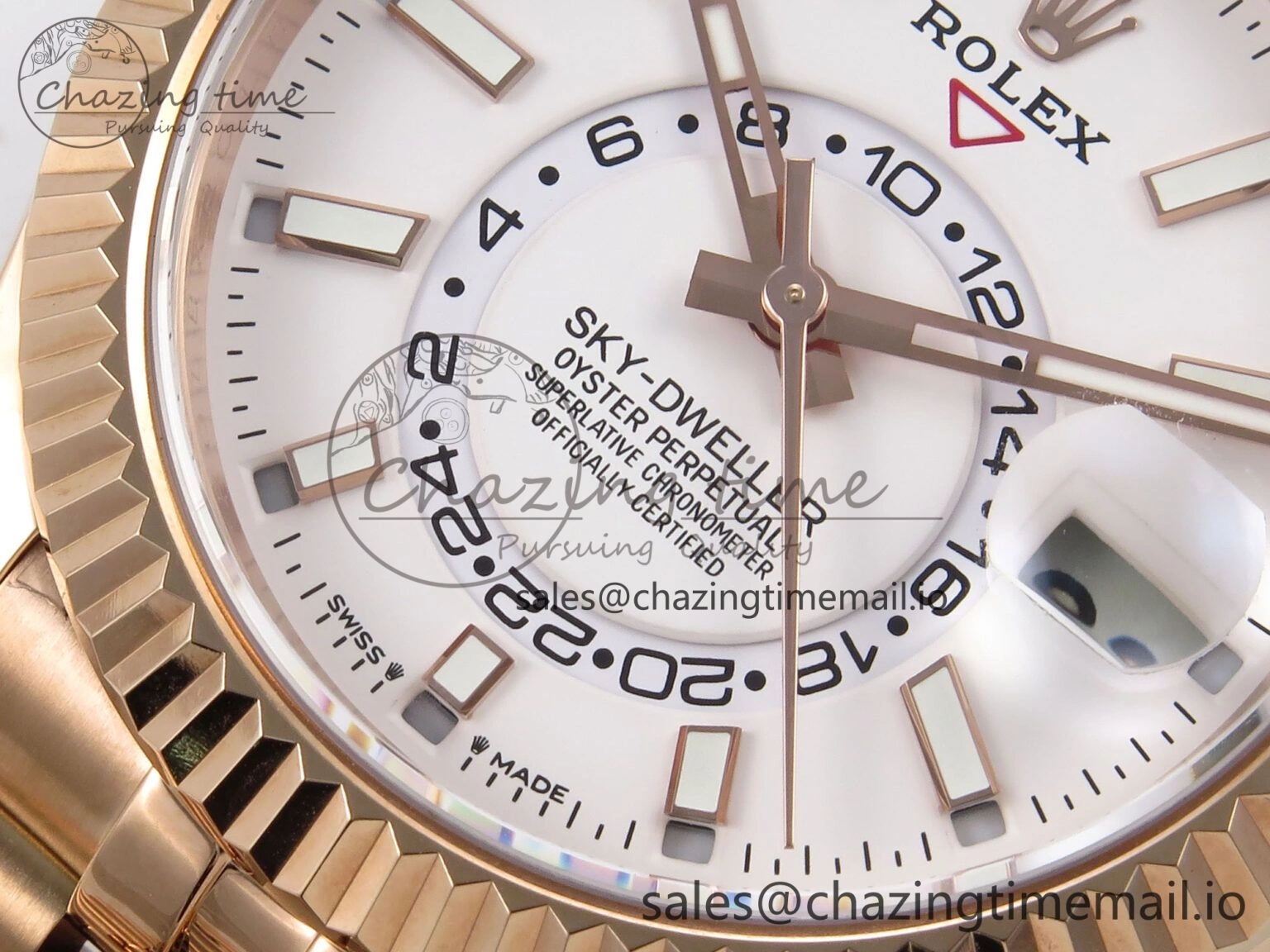 Sky-Dweller RG Noob Best Edition White Dial on RG Jubilee Bracelet A23J OnTrend 1186