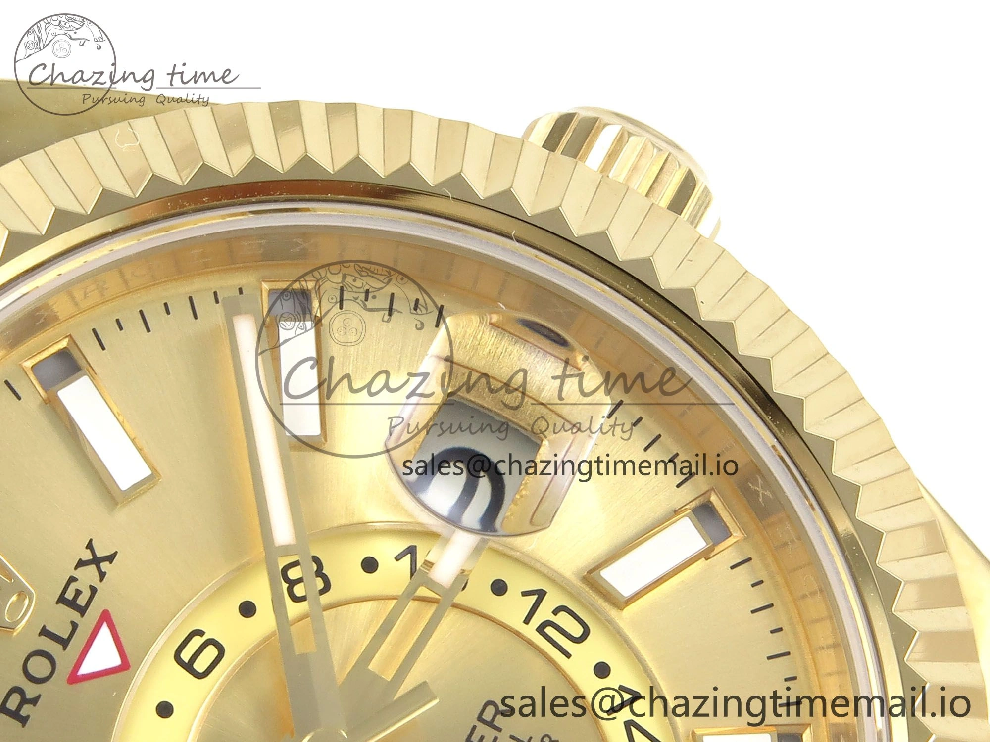 Sky-Dweller YG Noob Best Edition Gold Dial on YG Jubilee Bracelet A23J Soft 1184
