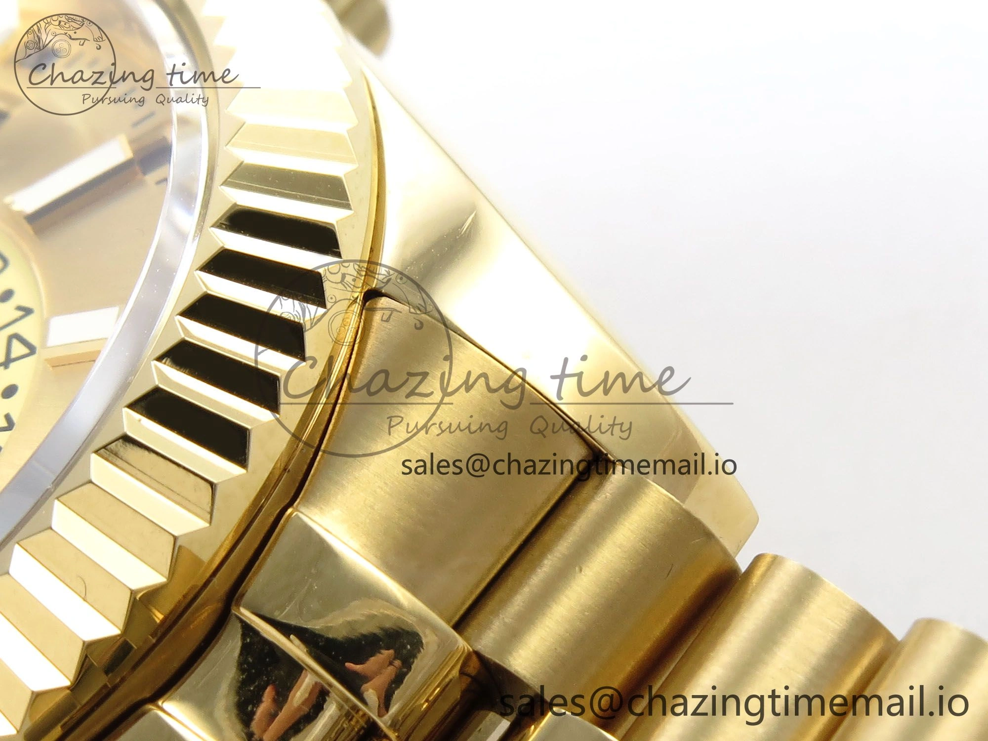 Sky-Dweller YG Noob Best Edition Gold Dial on YG Jubilee Bracelet A23J Soft 1184