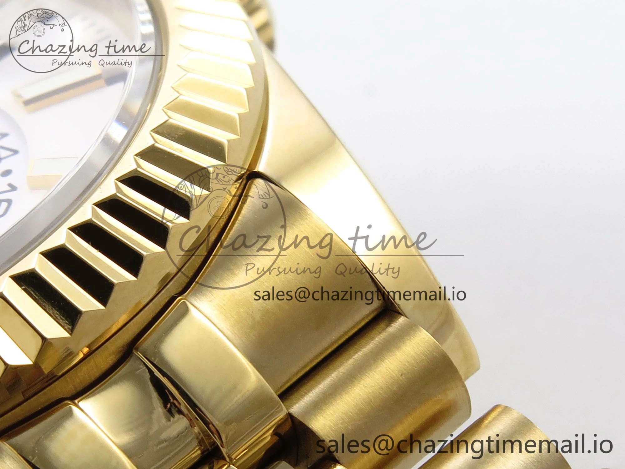 FreshLook Sky-Dweller YG Noob Best Edition White Dial on YG Jubilee Bracelet A23J 1182