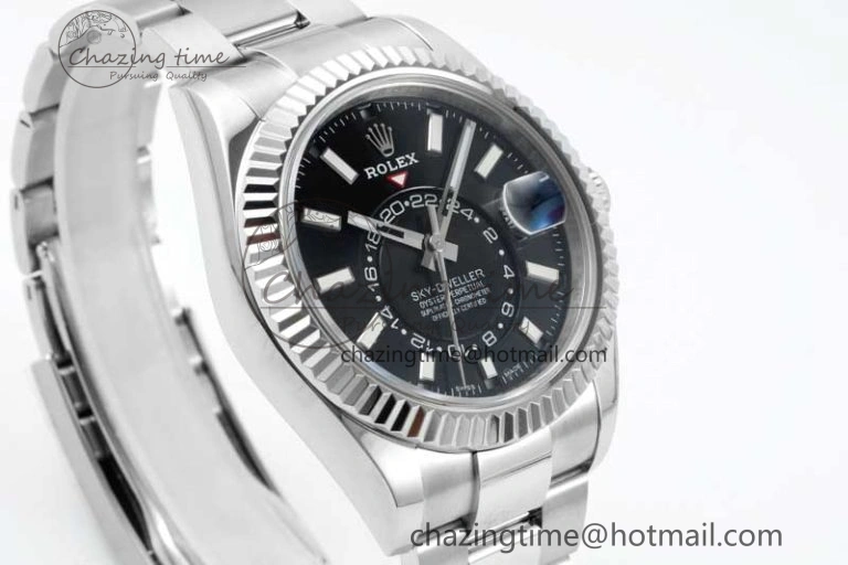 Skydweller SS Noob Best Edition Black Dial on SS Oyster Bracelet A23J Seasonal 2292