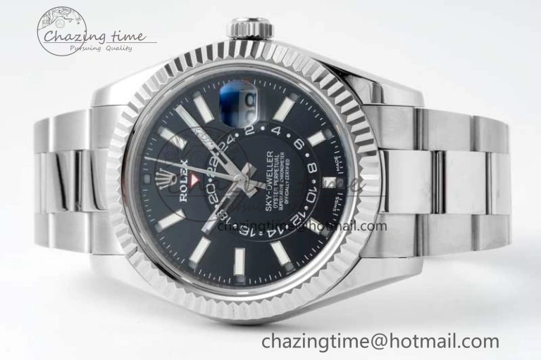 Skydweller SS Noob Best Edition Black Dial on SS Oyster Bracelet A23J Seasonal 2292