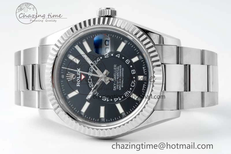 Skydweller SS Noob Best Edition Black Dial on SS Oyster Bracelet A23J Seasonal 2292