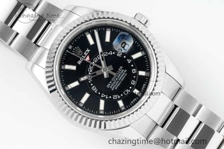 Skydweller SS Noob Best Edition Black Dial on SS Oyster Bracelet A23J Seasonal 2292