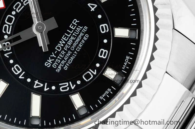 Skydweller SS Noob Best Edition Black Dial on SS Oyster Bracelet A23J Seasonal 2292