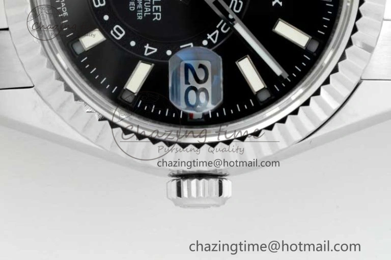 Skydweller SS Noob Best Edition Black Dial on SS Oyster Bracelet A23J Seasonal 2292