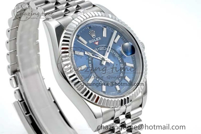 WaterResistant Skydweller SS Noob Best Edition Blue Dial on SS Jubilee Bracelet A23J 2291