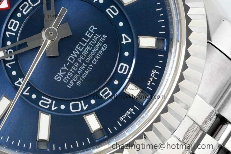 WaterResistant Skydweller SS Noob Best Edition Blue Dial on SS Jubilee Bracelet A23J 2291