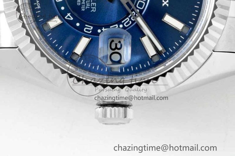 WaterResistant Skydweller SS Noob Best Edition Blue Dial on SS Jubilee Bracelet A23J 2291