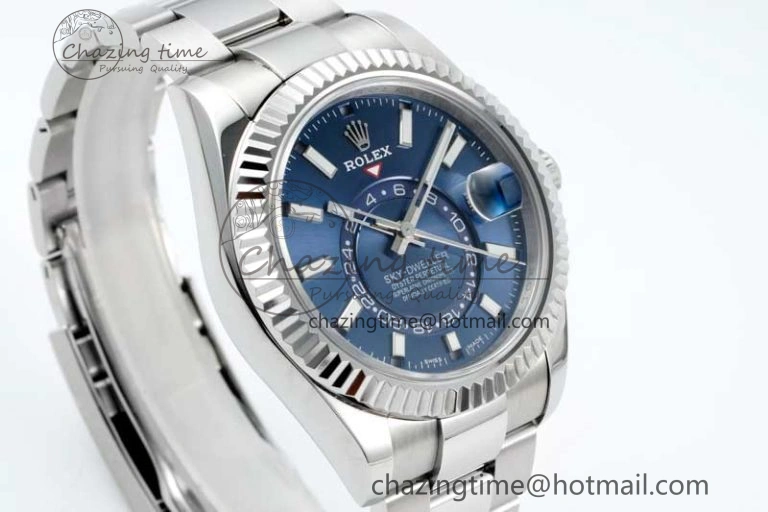 TechFriendly Skydweller SS Noob Best Edition Blue Dial on SS Oyster Bracelet A23J 2293