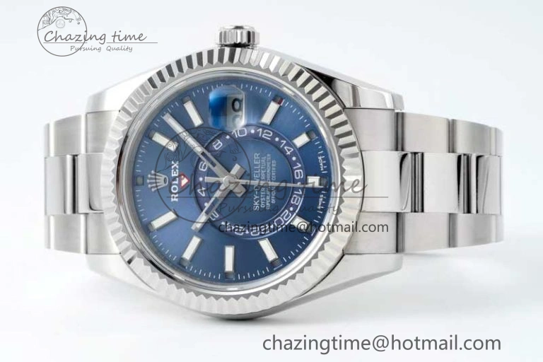 TechFriendly Skydweller SS Noob Best Edition Blue Dial on SS Oyster Bracelet A23J 2293