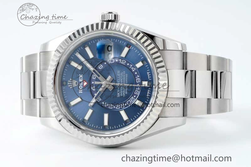 TechFriendly Skydweller SS Noob Best Edition Blue Dial on SS Oyster Bracelet A23J 2293