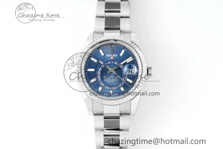 TechFriendly Skydweller SS Noob Best Edition Blue Dial on SS Oyster Bracelet A23J 2293