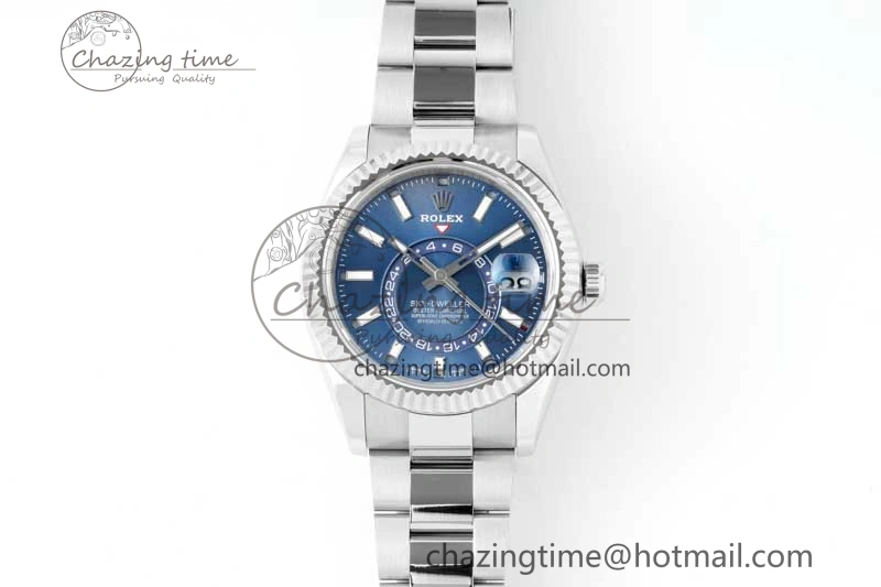 TechFriendly Skydweller SS Noob Best Edition Blue Dial on SS Oyster Bracelet A23J 2293