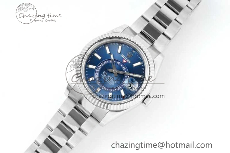TechFriendly Skydweller SS Noob Best Edition Blue Dial on SS Oyster Bracelet A23J 2293