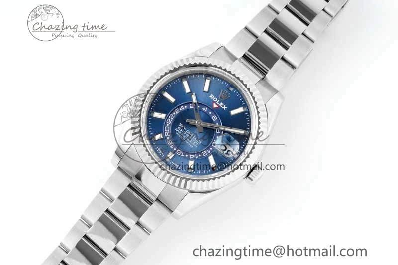 TechFriendly Skydweller SS Noob Best Edition Blue Dial on SS Oyster Bracelet A23J 2293