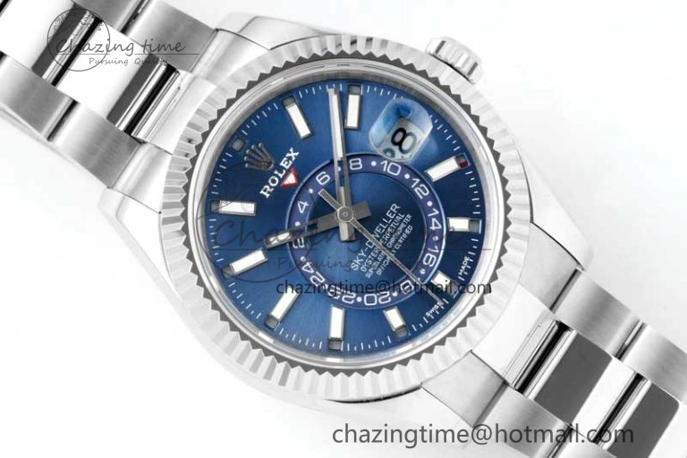TechFriendly Skydweller SS Noob Best Edition Blue Dial on SS Oyster Bracelet A23J 2293