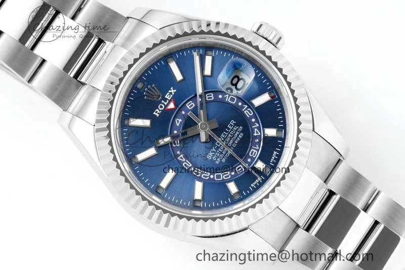 TechFriendly Skydweller SS Noob Best Edition Blue Dial on SS Oyster Bracelet A23J 2293