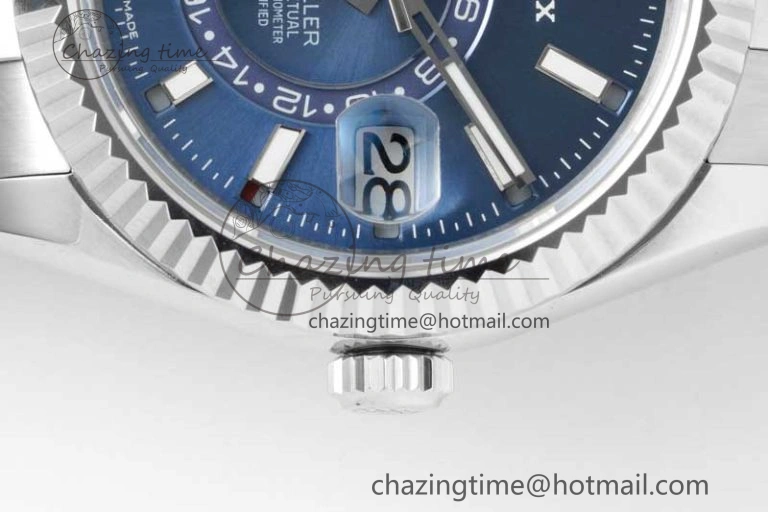 TechFriendly Skydweller SS Noob Best Edition Blue Dial on SS Oyster Bracelet A23J 2293