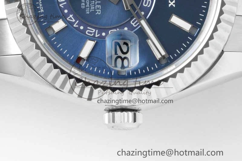 TechFriendly Skydweller SS Noob Best Edition Blue Dial on SS Oyster Bracelet A23J 2293