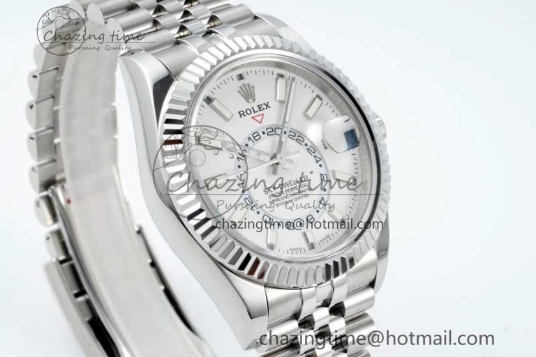 Skydweller SS Noob Best Edition White Dial on SS Jubilee Bracelet A23J Flexible 2289
