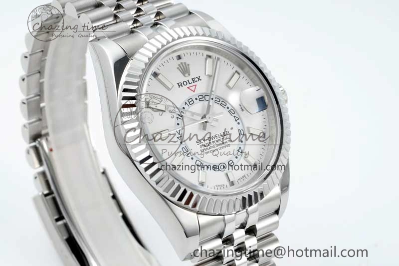 Skydweller SS Noob Best Edition White Dial on SS Jubilee Bracelet A23J Flexible 2289