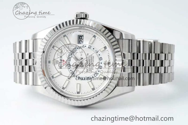 Skydweller SS Noob Best Edition White Dial on SS Jubilee Bracelet A23J Flexible 2289
