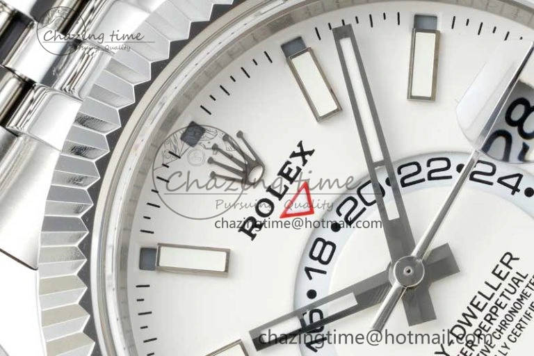 Skydweller SS Noob Best Edition White Dial on SS Jubilee Bracelet A23J Flexible 2289