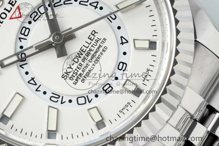 Skydweller SS Noob Best Edition White Dial on SS Jubilee Bracelet A23J Flexible 2289