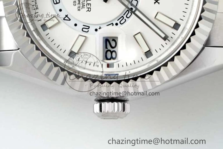 Skydweller SS Noob Best Edition White Dial on SS Jubilee Bracelet A23J Flexible 2289