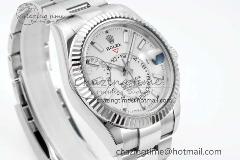 Skydweller SS Noob Best Edition White Dial on SS Oyster Bracelet A23J Youthful 2288