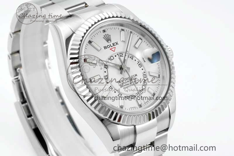 Skydweller SS Noob Best Edition White Dial on SS Oyster Bracelet A23J Youthful 2288