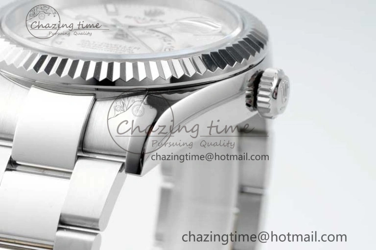 Skydweller SS Noob Best Edition White Dial on SS Oyster Bracelet A23J Youthful 2288