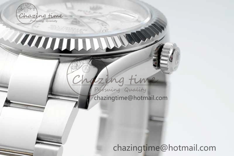 Skydweller SS Noob Best Edition White Dial on SS Oyster Bracelet A23J Youthful 2288