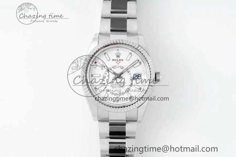 Skydweller SS Noob Best Edition White Dial on SS Oyster Bracelet A23J Youthful 2288