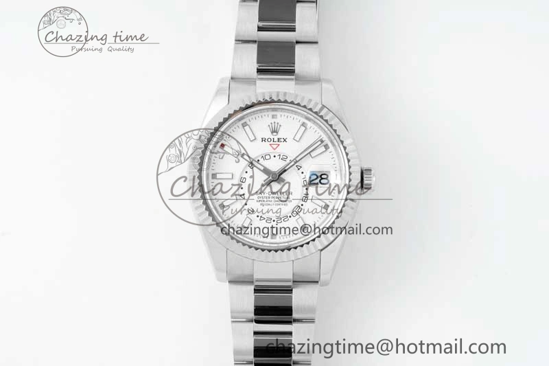 Skydweller SS Noob Best Edition White Dial on SS Oyster Bracelet A23J Youthful 2288