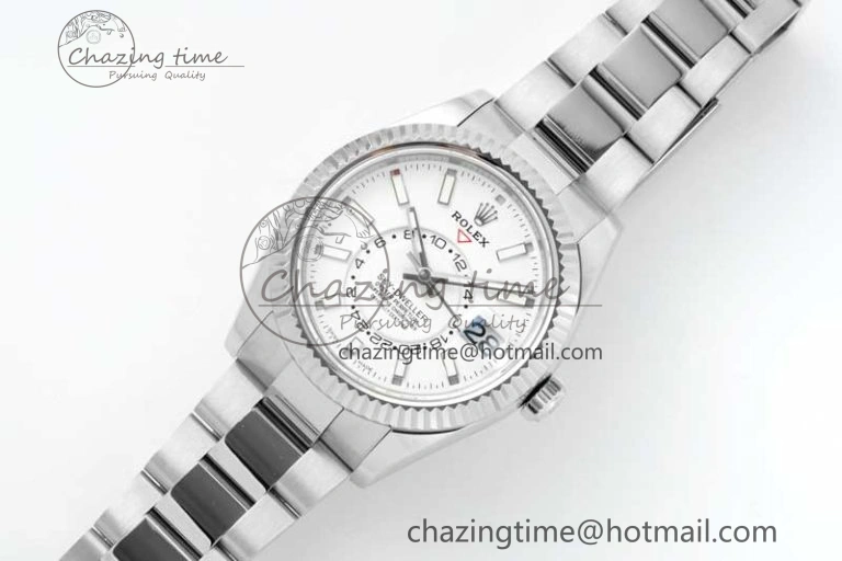 Skydweller SS Noob Best Edition White Dial on SS Oyster Bracelet A23J Youthful 2288