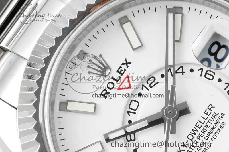 Skydweller SS Noob Best Edition White Dial on SS Oyster Bracelet A23J Youthful 2288