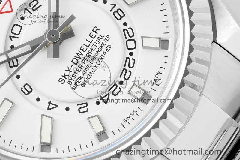Skydweller SS Noob Best Edition White Dial on SS Oyster Bracelet A23J Youthful 2288